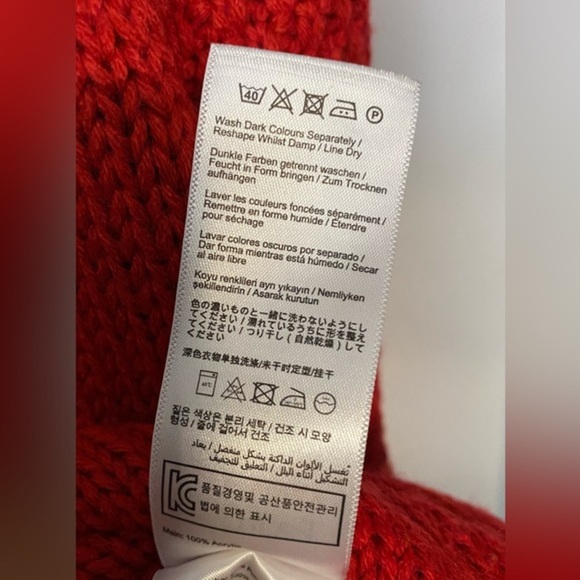 Joules Girls Tess Knitted Red Poncho Size L - Picture 7 of 16